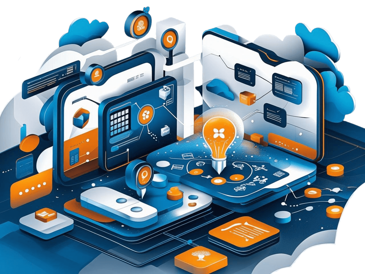 AI and automation systems with robotic process automation workflows