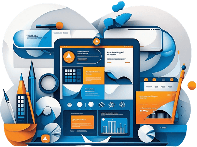 Designer working on user interface wireframes and user experience design